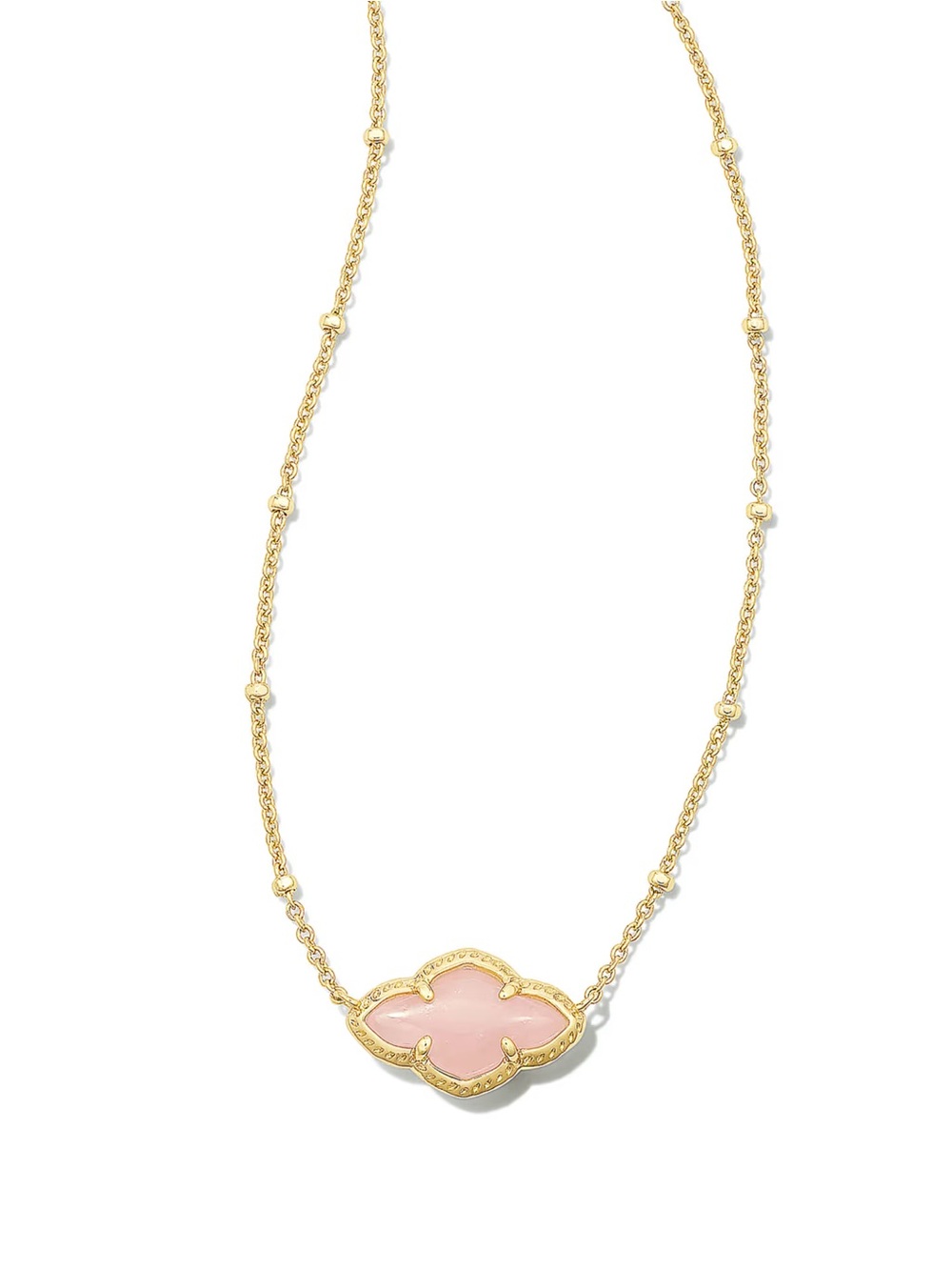 Kendra Scott Gold Rose Quartz Necklace